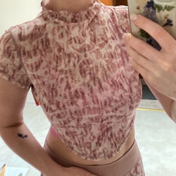 🧼[ Free People ] Movement See You Through Yoga Set in Blush - Picture 5 of 16